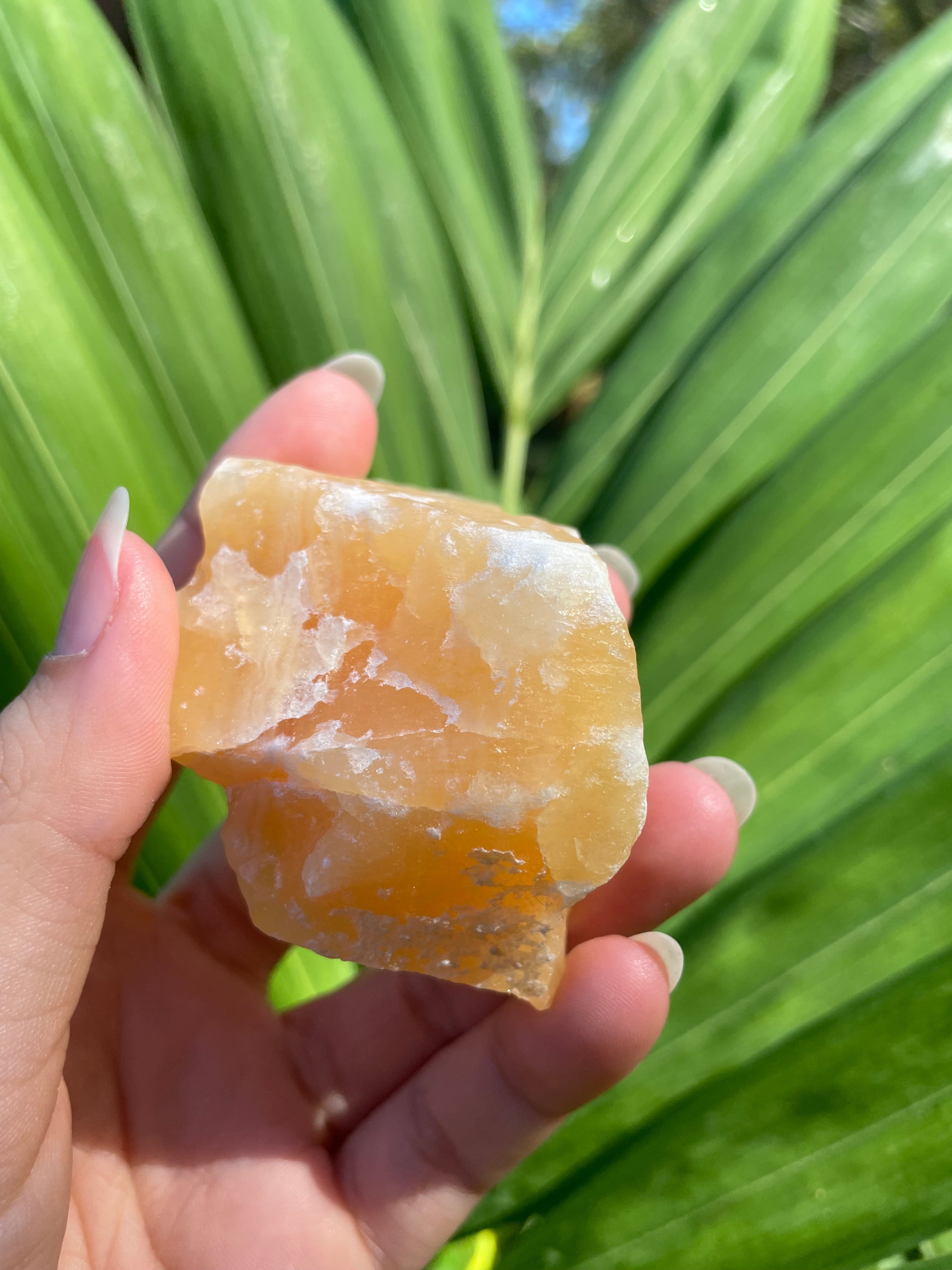 Raw Orange Calcite Chunk