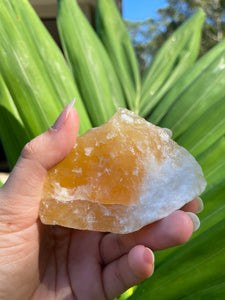 Raw Orange Calcite Chunk